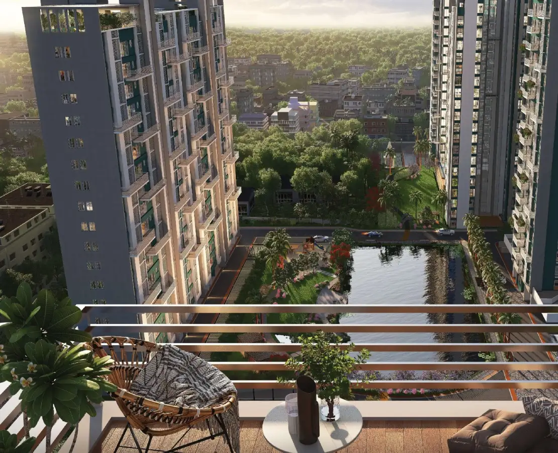 view from the balcony