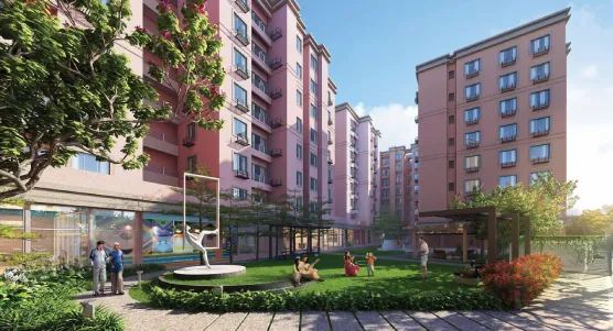 Flats in garia kolkata with central garden